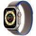 ساعت هوشمند اپل سری Ultra بدنه تیتانیومی 49 میلمتری با بند Blue/Gray Trail Loop 